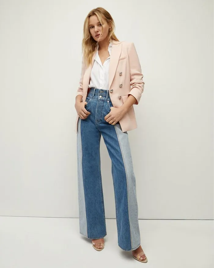 Tops and Tees Shop Veronica Beard Calisto Cotton Shirt Marine