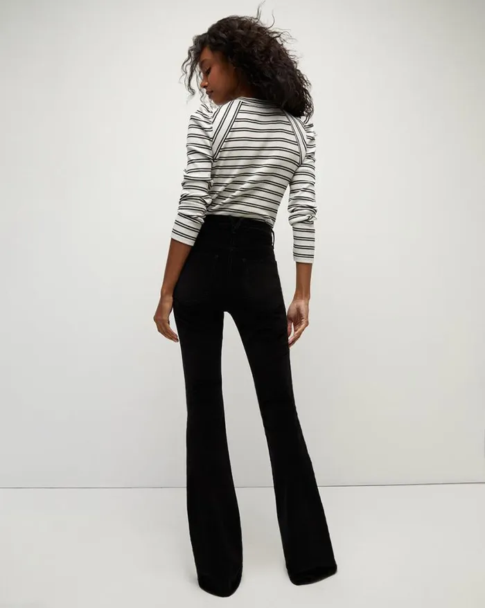 Tops and Tees Shop Veronica Beard Delano PuffSleeve Top Blackwhite