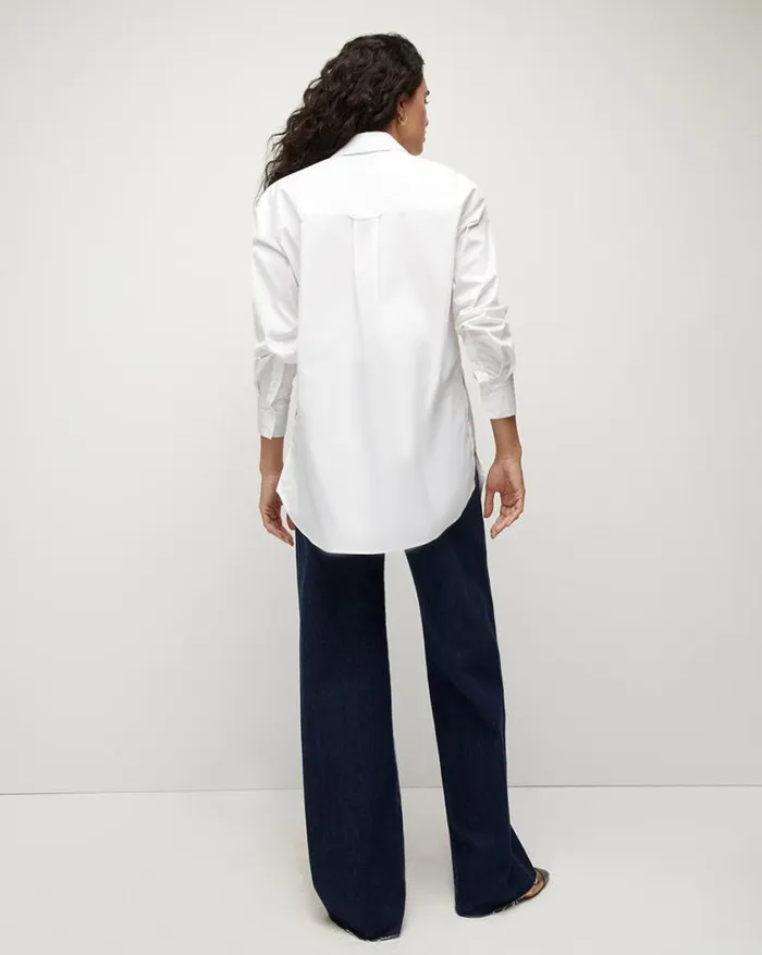 Tops and Tees Shop Veronica Beard Lloyd ButtonDown Top Logo Crest White