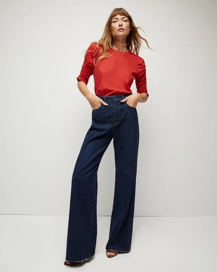 Tops and Tees Shop Veronica Beard RED X Veronica Beard Waldorf Tee Red