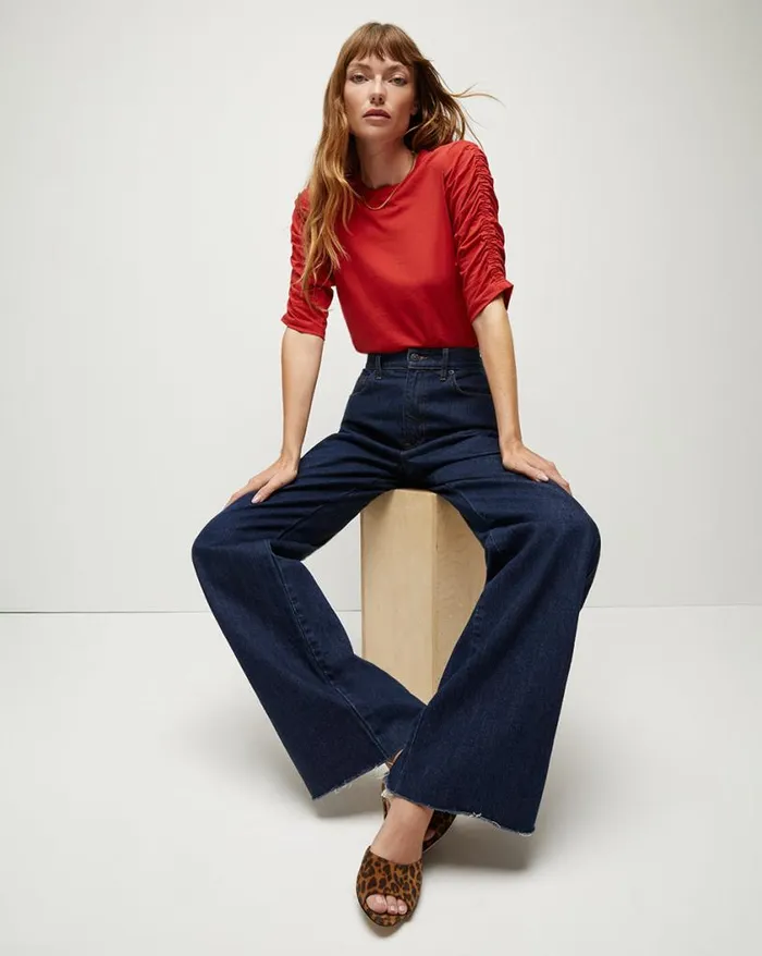 Tops and Tees Shop Veronica Beard RED X Veronica Beard Waldorf Tee Red