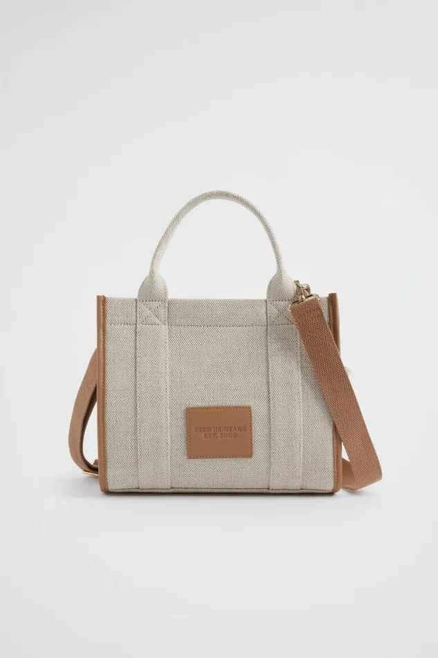 Tote Bags Woman Seed Heritage Seed Mini Fabric Tote Caramel