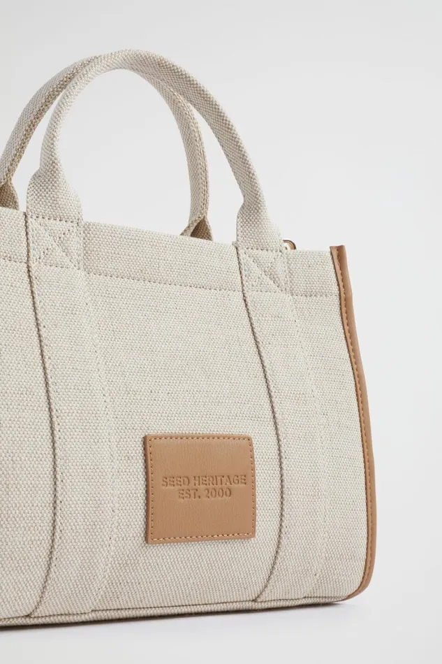 Tote Bags Woman Seed Heritage Seed Mini Fabric Tote Caramel