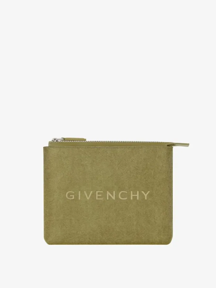 Travel Pouch In Canvas Khaki Men Givenchy Wallets and Card Holders