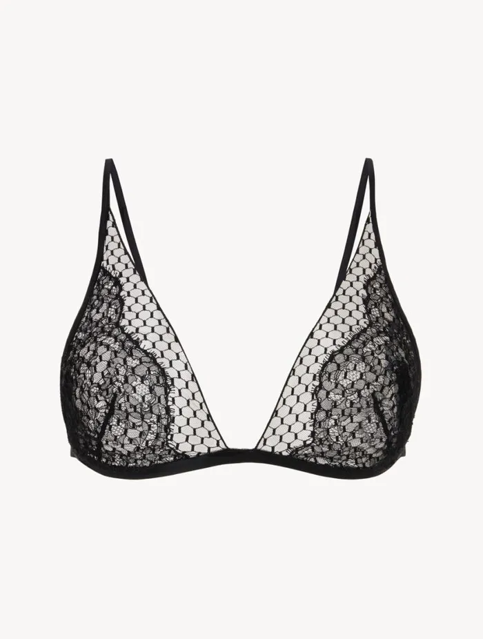 Triangle Bra With Leavers Lace Lingerie La Perla Triangle