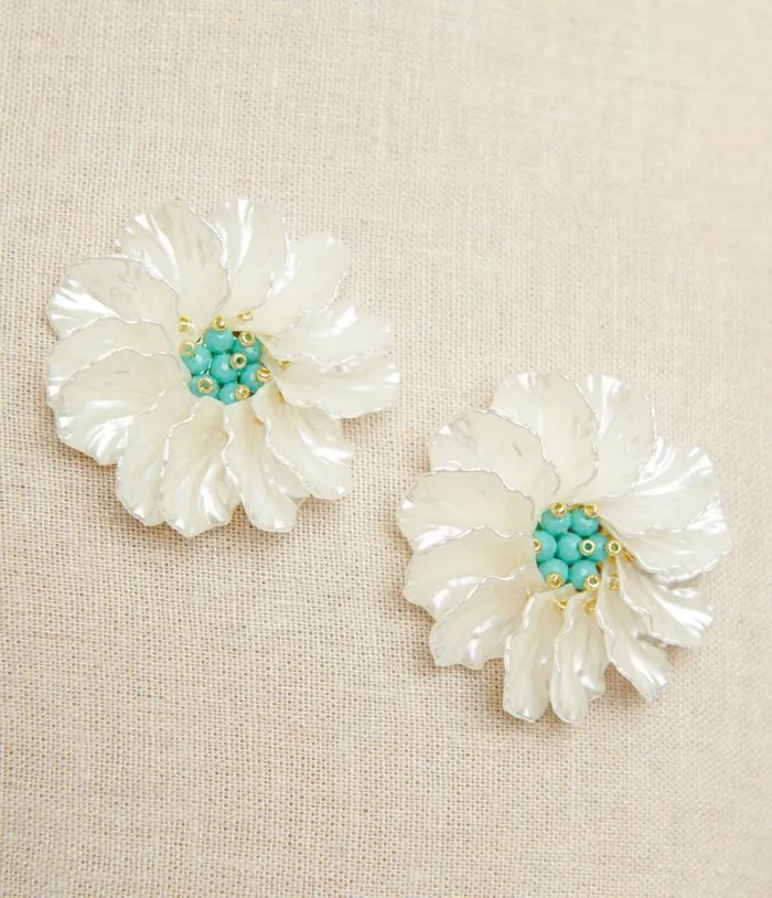 Turquoise Daisy Earrings Accessories Unique Vintage Earrings
