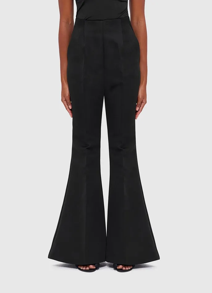 Two Piece Sets Women LEO LIN Maya Flared Pants 8211 Ebony