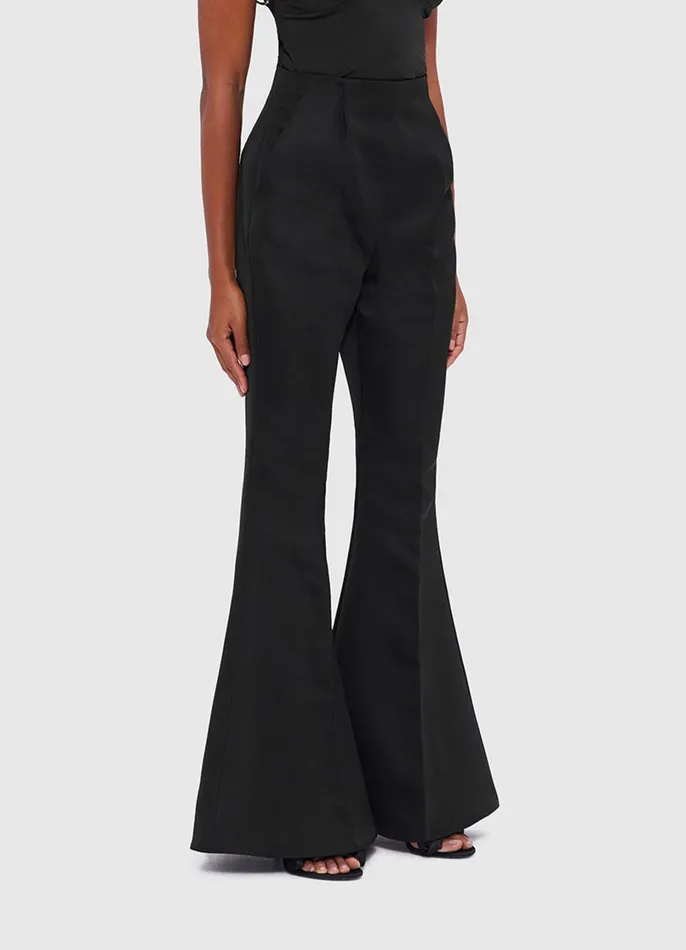 Two Piece Sets Women LEO LIN Maya Flared Pants 8211 Ebony