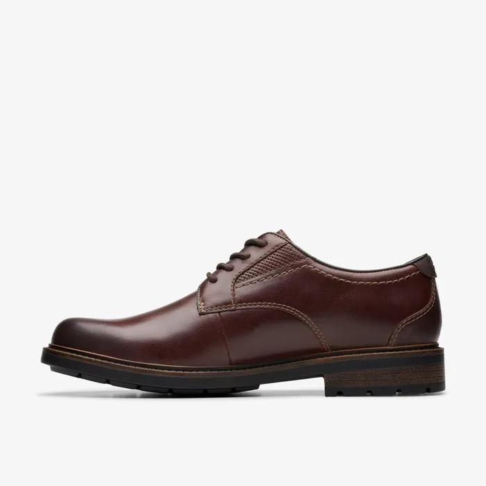 Un Shire Low Brown Leather Men Clarks Casual Dress Shoes