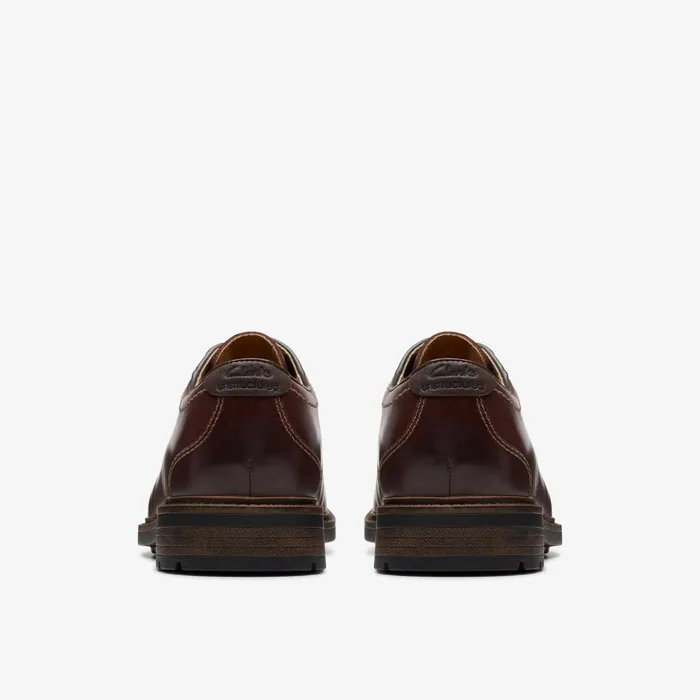 Un Shire Low Brown Leather Men Clarks Casual Dress Shoes