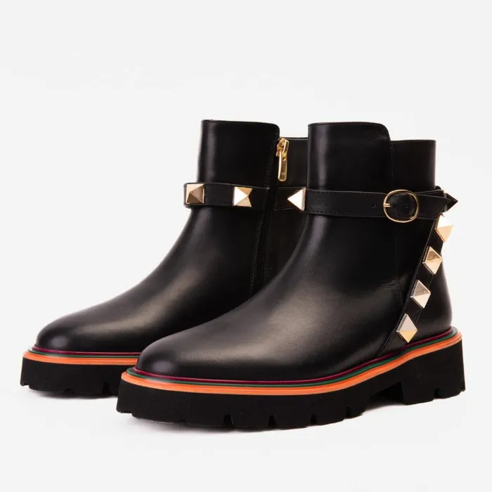 Vinci Leather Boots and Booties The Prag Black Leather Ankle Boot 8211 Women