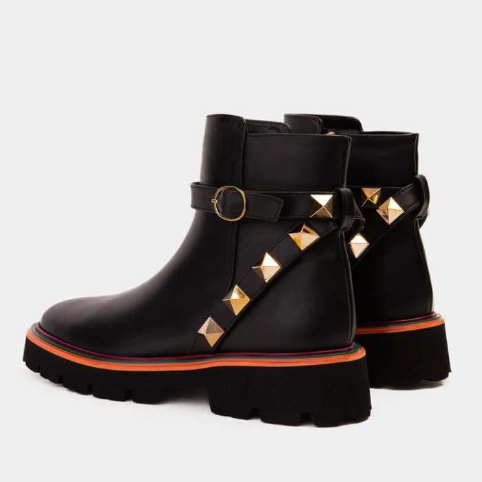 Vinci Leather Boots and Booties The Prag Black Leather Ankle Boot 8211 Women
