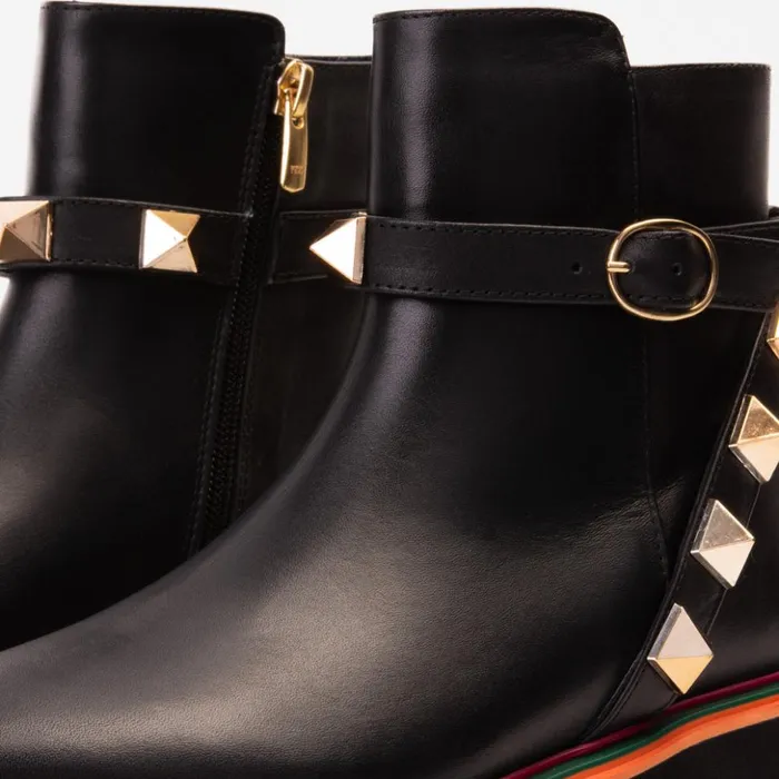 Vinci Leather Boots and Booties The Prag Black Leather Ankle Boot 8211 Women