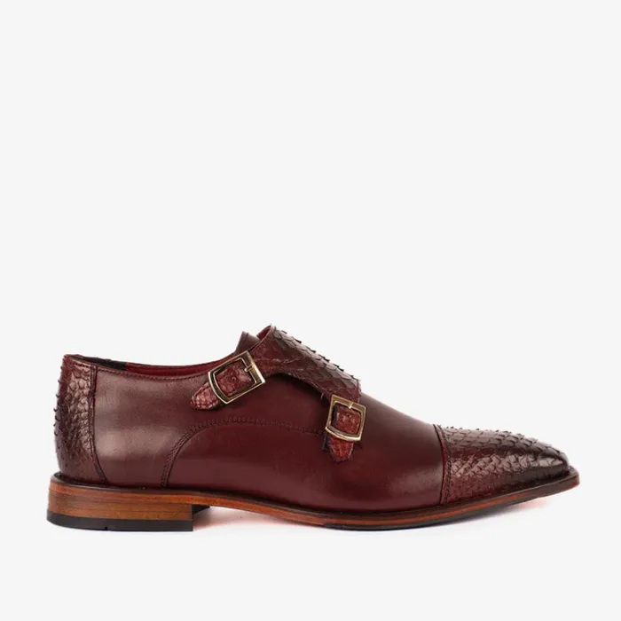 Vinci Leather Dress Shoes The Bishkek Burgundy Leather Cap Toe Double Monk Strap Shoe 8211 Men Vinci Leather Dress Shoes The Bishkek Burgundy Leather Cap Toe Double Monk Strap Shoe 8211 Men