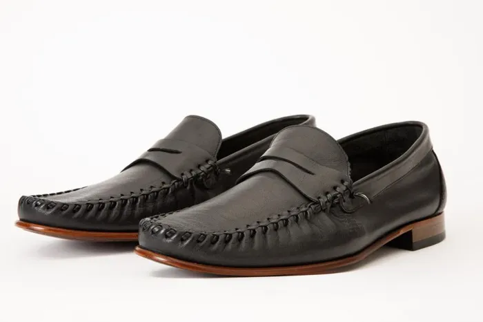 Vinci Leather Dress Shoes The Eregli Black Leather Penny Loafer Shoe 8211 Men