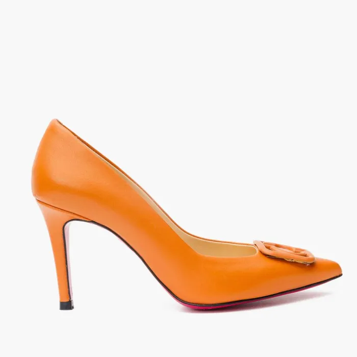 Vinci Leather Heels The Maneadero Orange Leather Pump Fuchsia Sole Shoe 8211 Women Vinci Leather Heels The Maneadero Orange Leather Pump Fuchsia Sole Shoe 8211 Women