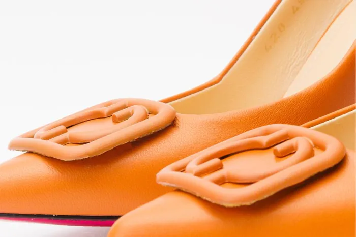 Vinci Leather Heels The Maneadero Orange Leather Pump Fuchsia Sole Shoe 8211 Women
