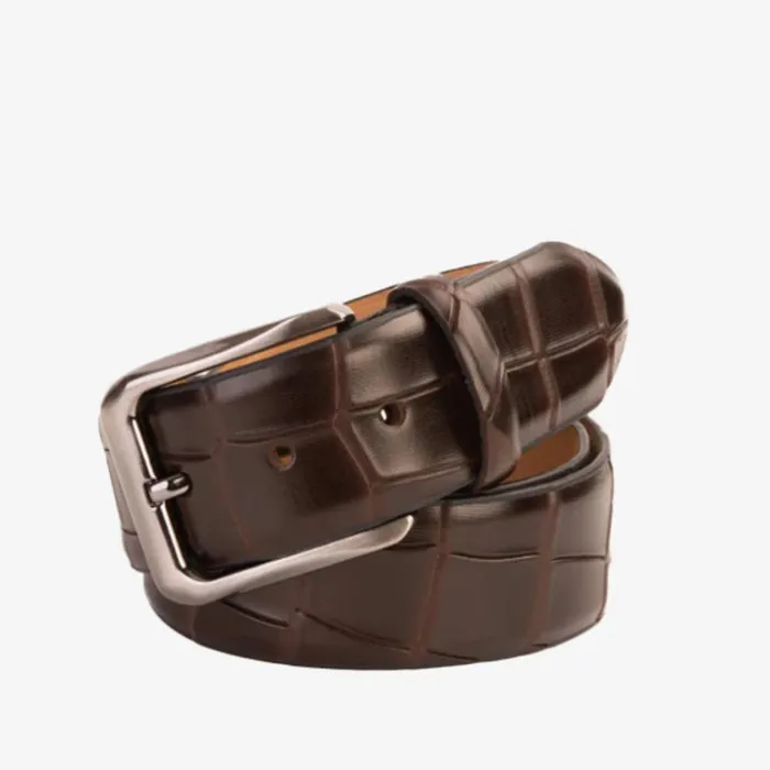 Vinci Leather Leather Belts The Patton Brown Color Calfskin Belt 8211 Men