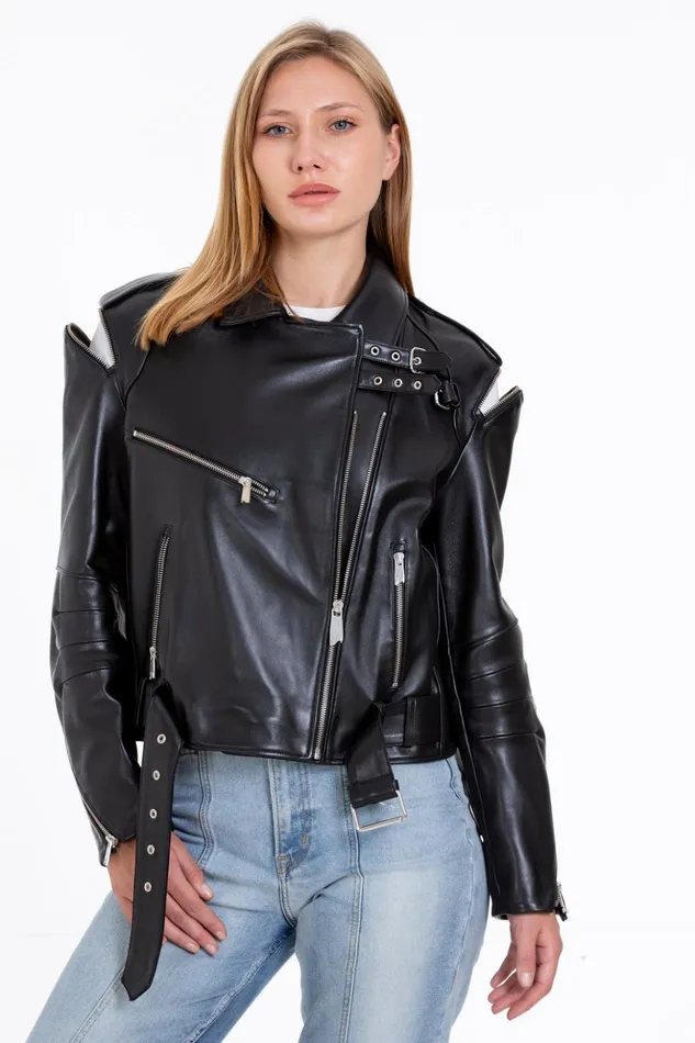 Vinci Leather Leather Jackets The Esquerra Leather Black Jacket 8211 Women