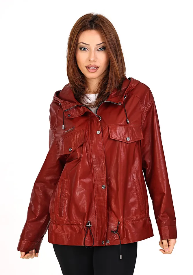 Vinci Leather Leather Jackets The Muncy Red Leather Jacket 8211 Women