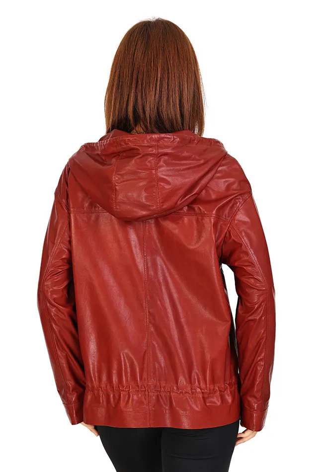 Vinci Leather Leather Jackets The Muncy Red Leather Jacket 8211 Women