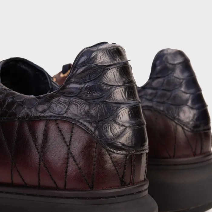 Vinci Leather Sneakers The Adler Navy Blue and Burgundy Snk Leather Sneaker Limited Edition 8211 Men