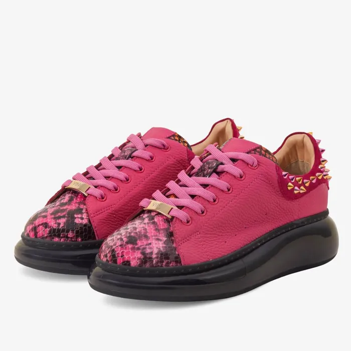 Vinci Leather Sneakers The Venezia Fushia Leather Sneaker 8211 Women