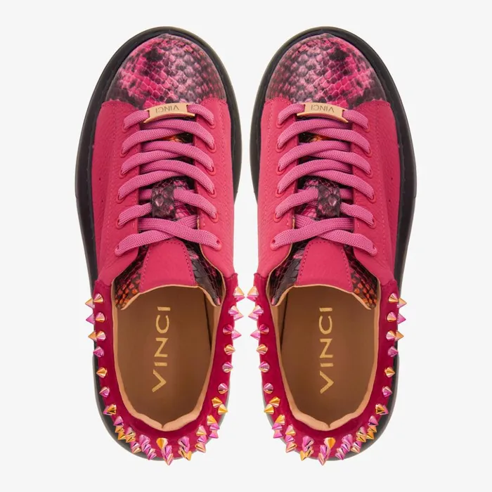 Vinci Leather Sneakers The Venezia Fushia Leather Sneaker 8211 Women
