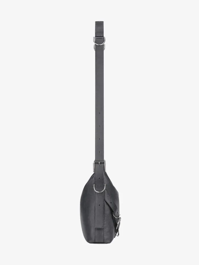 Voyou Crossbody Bag In Grained Leather Dark Grey Men Givenchy Crossbody Bags