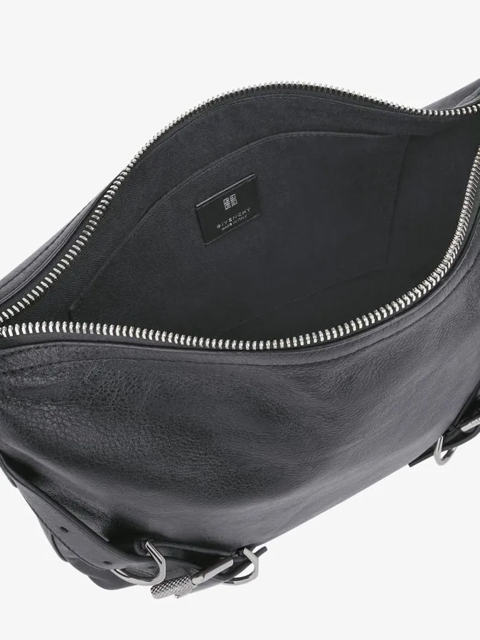 Voyou Crossbody Bag In Grained Leather Dark Grey Men Givenchy Crossbody Bags