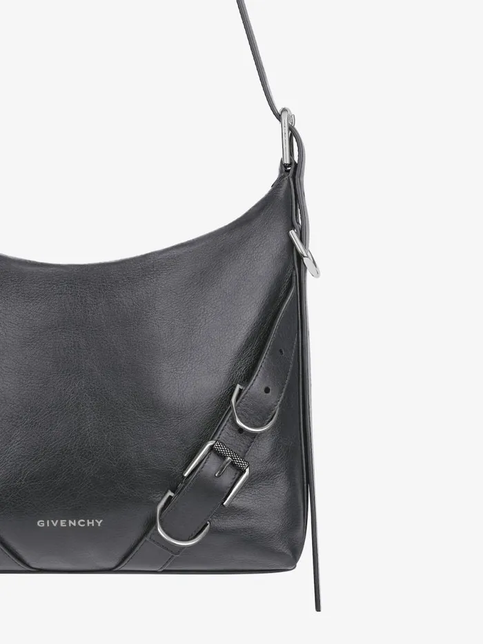 Voyou Crossbody Bag In Grained Leather Dark Grey Men Givenchy Crossbody Bags