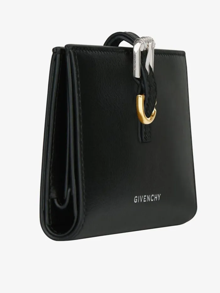 Voyou Wallet In Leather Black Women Givenchy Wallets and Card Holders