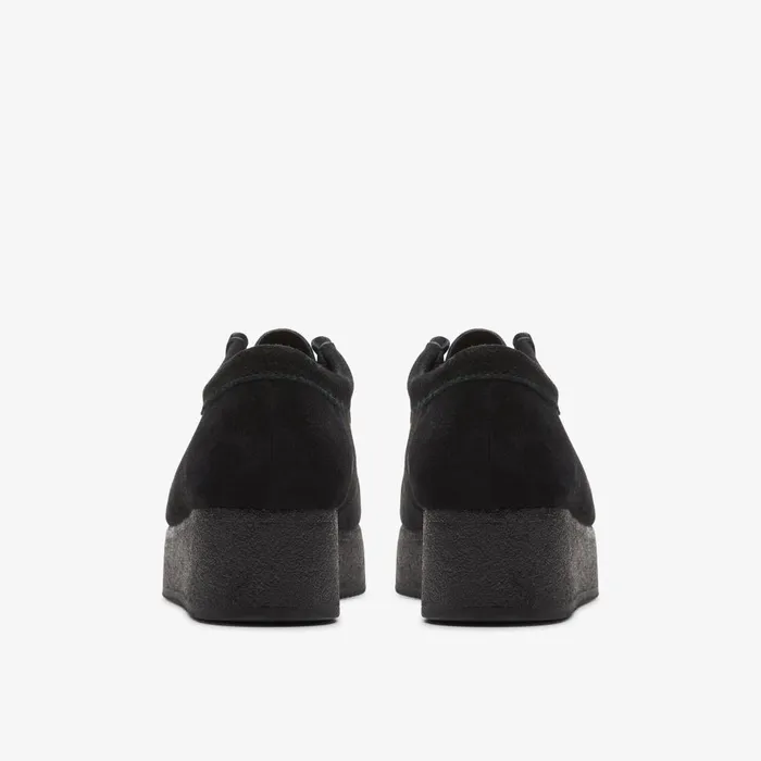 Wallacraft Bee Black Suede Women Clarks Platforms
