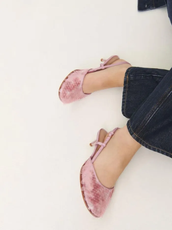 WeddingsShoes The Reformation Kendall Slingback Heel Magnolia Sequin