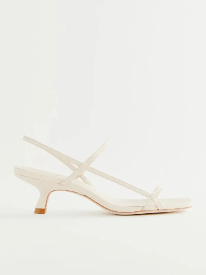 WeddingsShoes The Reformation Serenity Bare Sandal Almond Leather