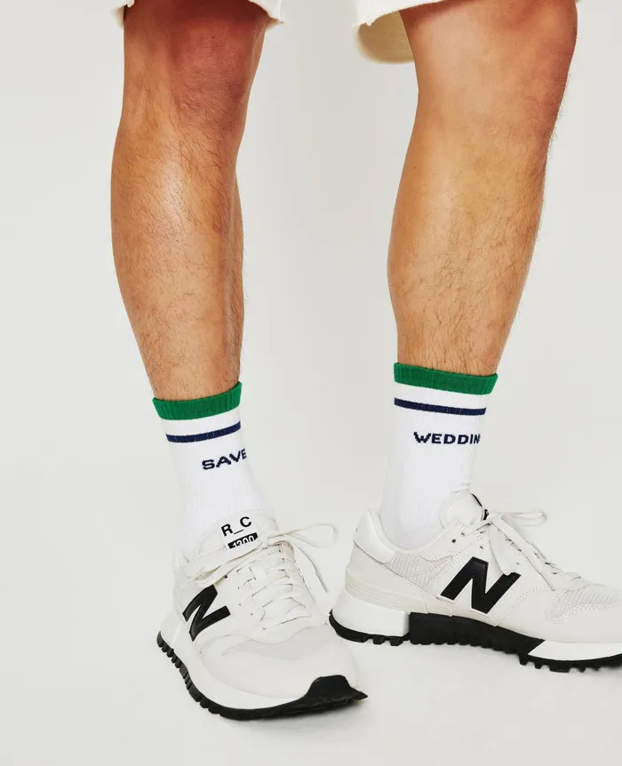 Weddington Socks Weddington Crest Match White WomenMen AG Jeans Socks