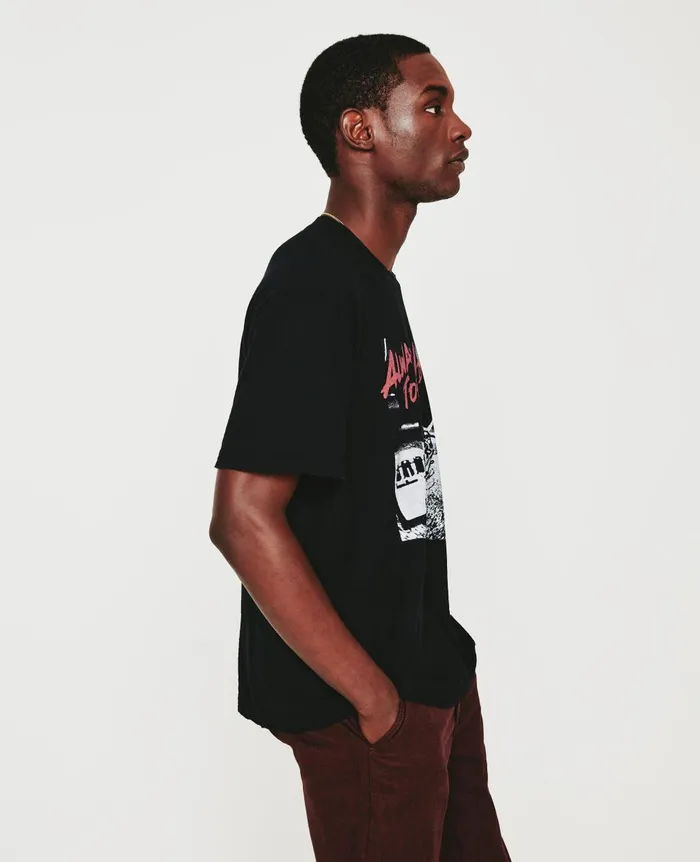 Wesley Crew Live Band 5 Years True Black Men AG Jeans Tees Wesley Crew Live Band 5 Years True Black Men AG Jeans Tees
