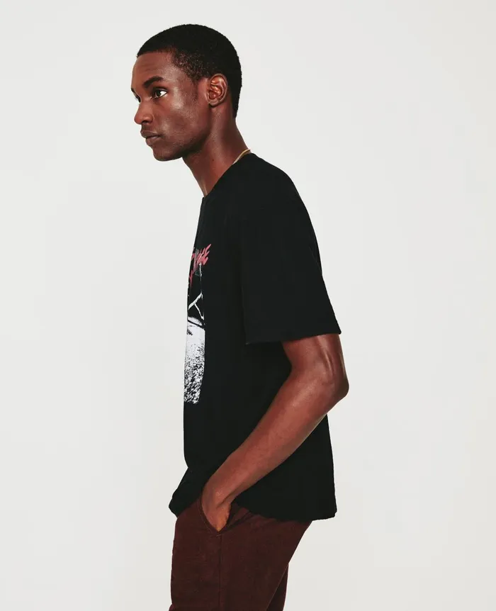 Wesley Crew Live Band 5 Years True Black Men AG Jeans Tees Wesley Crew Live Band 5 Years True Black Men AG Jeans Tees