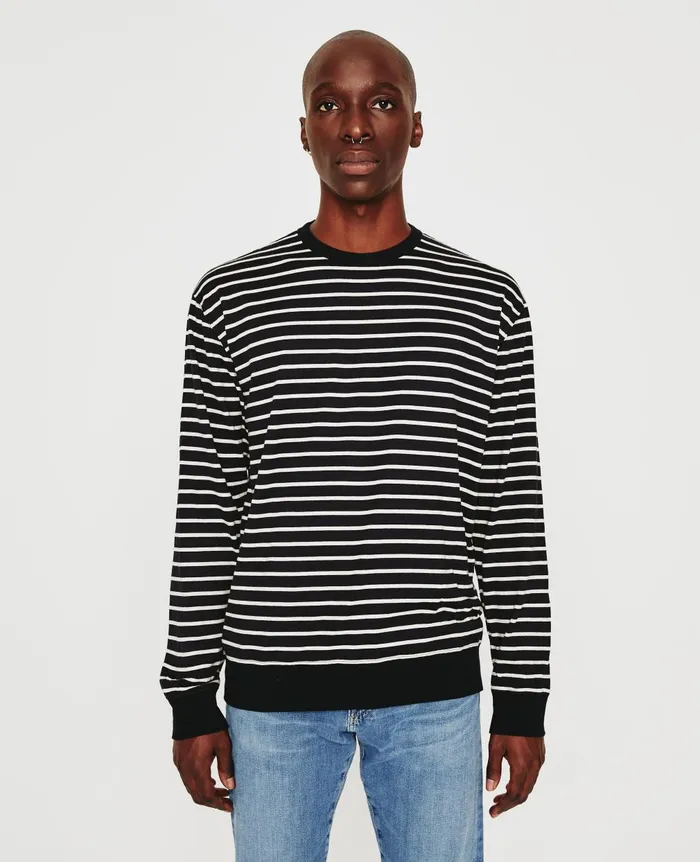 Wesley Pullover True Blackivory Dust Men AG Jeans Sweatshirts