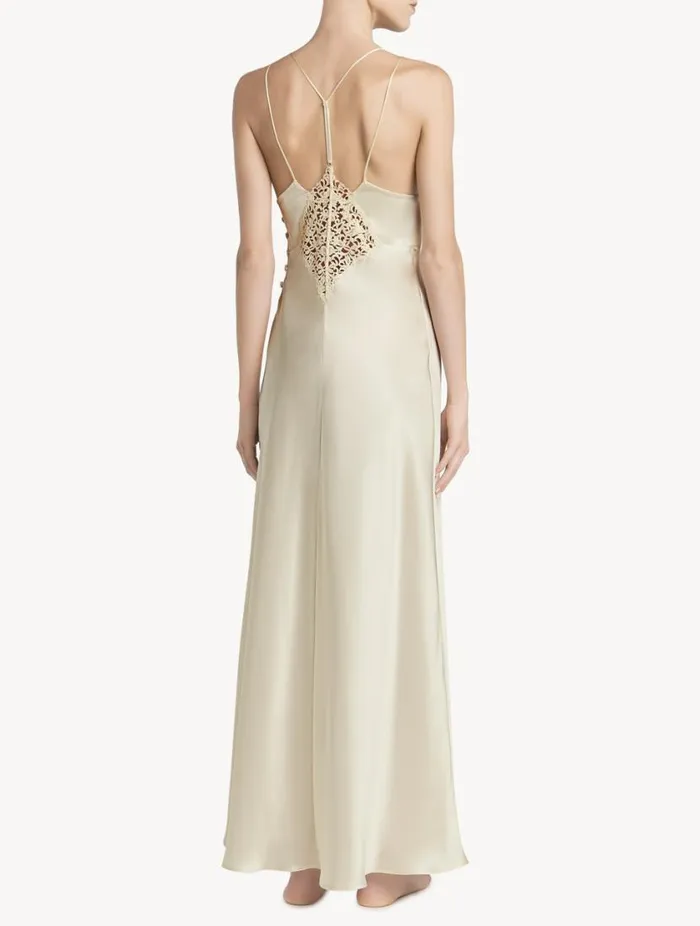 White Long Nightdress Sleepwear La Perla Slips and Dresses