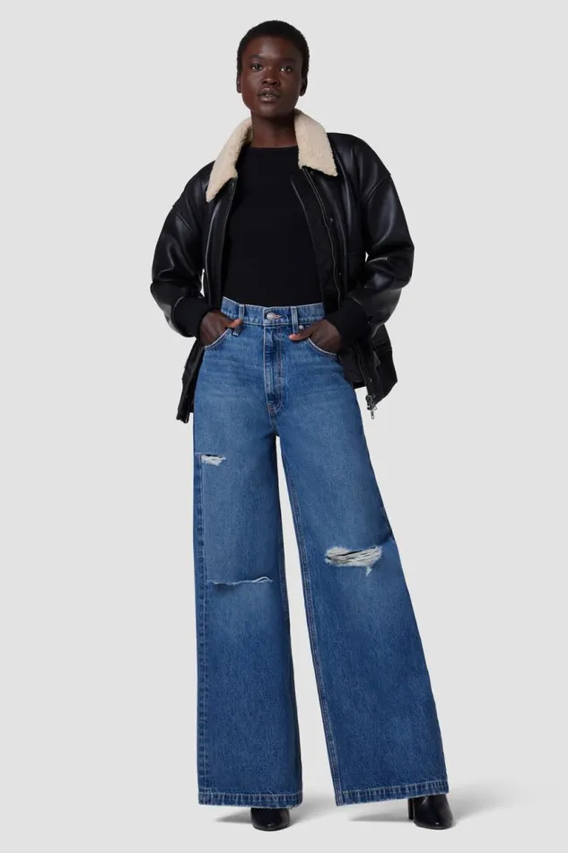 Wide Leg Women Hudson Jeans James HighRise Wide Leg Jean Ice Destructed Wide Leg Women Hudson Jeans James HighRise Wide Leg Jean Ice Destructed