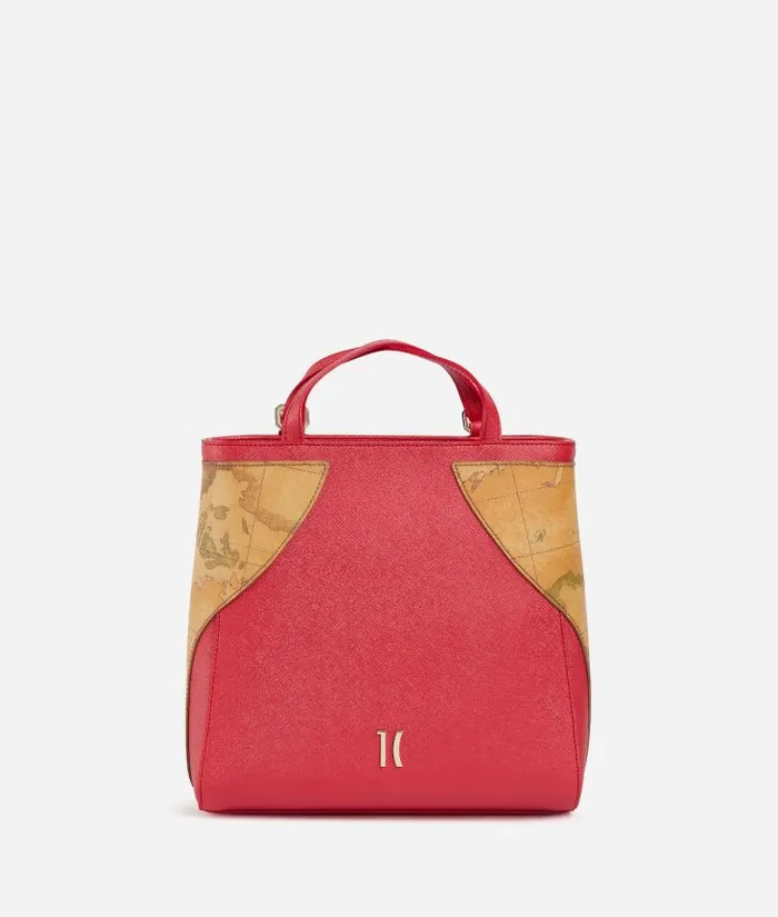 Woman Backpacks Bucket and Belt Bags Alviero Martini Flying City Backpack Pearly Red Woman Backpacks Bucket and Belt Bags Alviero Martini Flying City Backpack Pearly Red