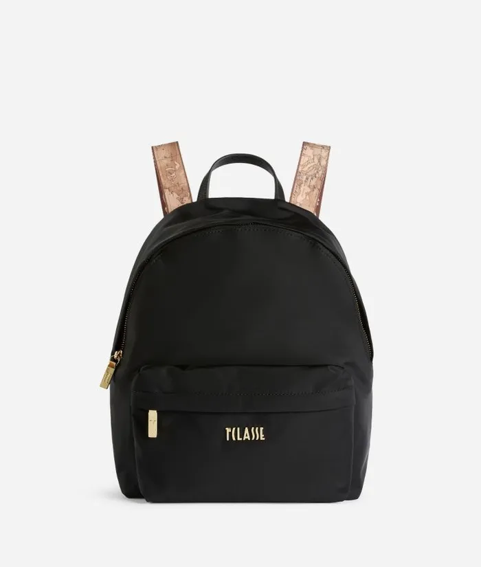 Woman Backpacks Bucket and Belt Bags Alviero Martini Nylon Metaverse Backpack Black Woman Backpacks Bucket and Belt Bags Alviero Martini Nylon Metaverse Backpack Black