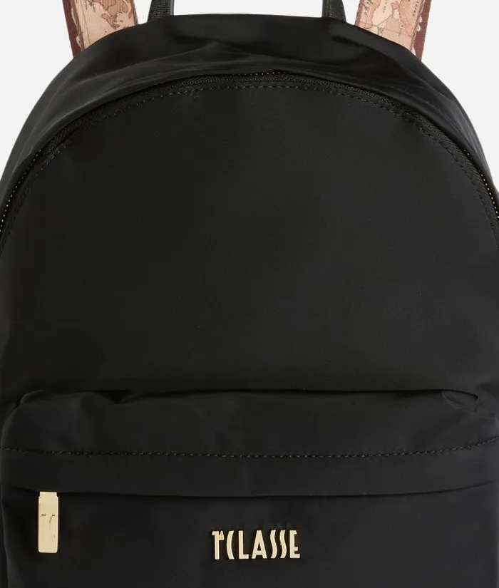 Woman Backpacks Bucket and Belt Bags Alviero Martini Nylon Metaverse Backpack Black