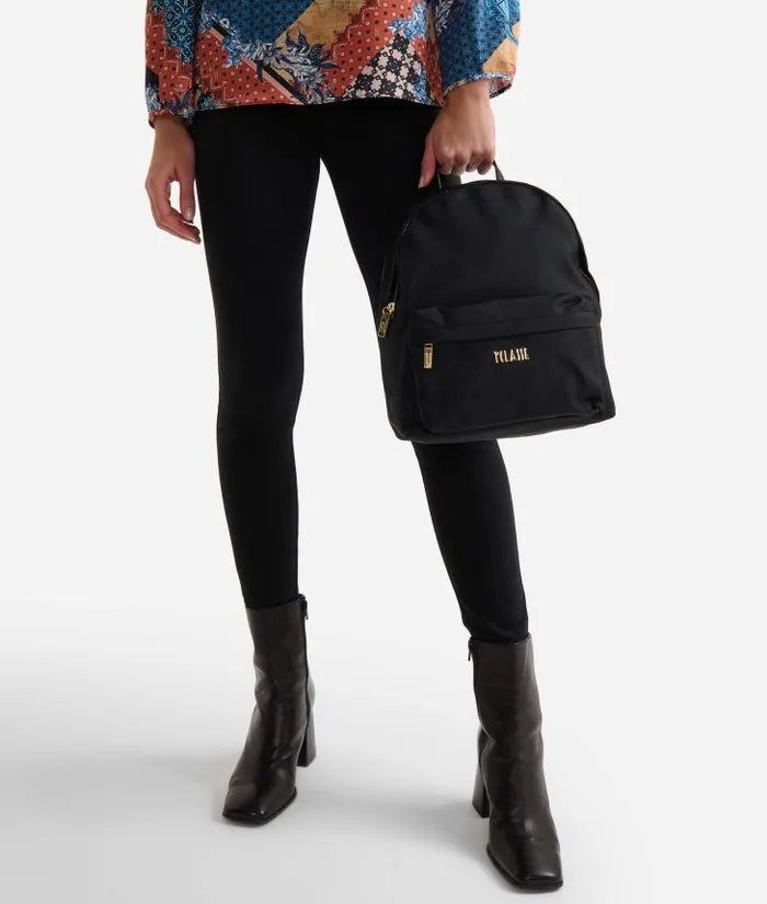 Woman Backpacks Bucket and Belt Bags Alviero Martini Nylon Metaverse Backpack Black