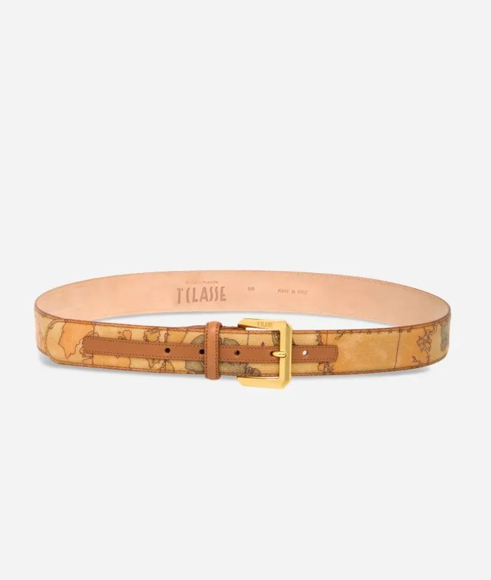 Woman Belts Alviero Martini Geo Classic Belt With Metal Buckle