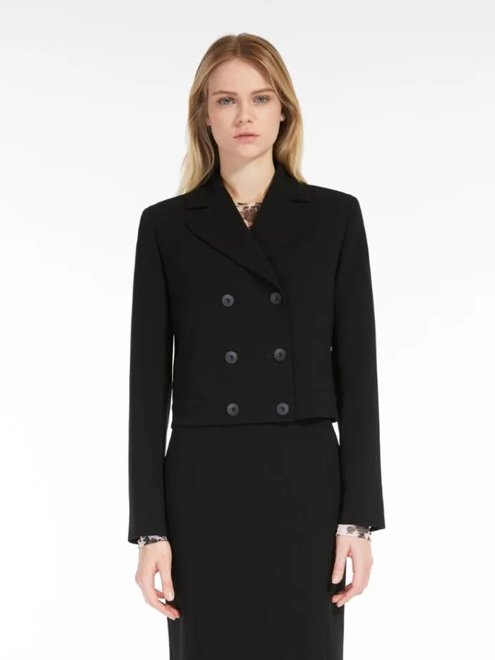 Woman Cady Cropped Jacket Black Maxmara Suit