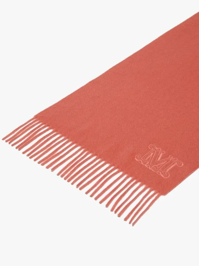 Woman Cashmere Stole Salmon Maxmara Scarves And Foulards