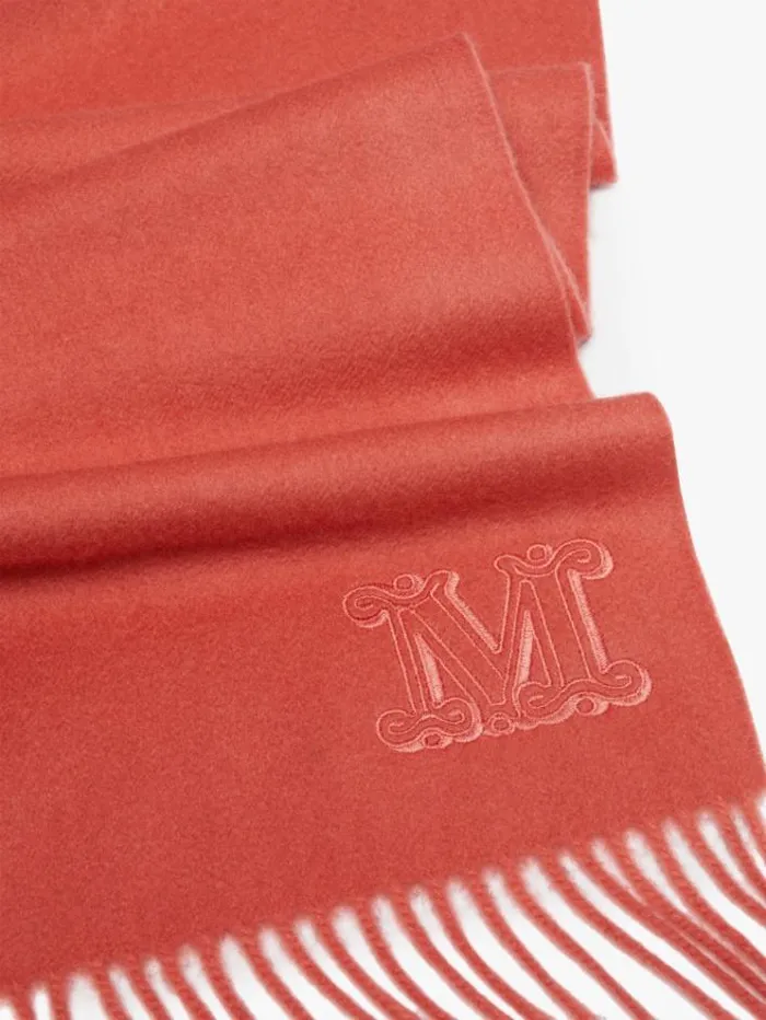 Woman Cashmere Stole Salmon Maxmara Scarves And Foulards Woman Cashmere Stole Salmon Maxmara Scarves And Foulards