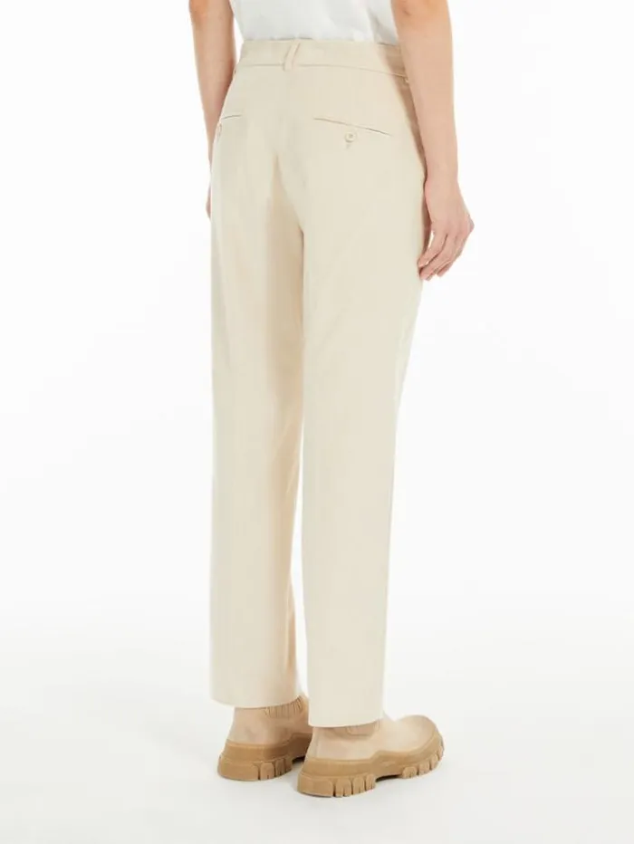 Woman Corduroy Trousers Ivory Maxmara Trousers Woman Corduroy Trousers Ivory Maxmara Trousers
